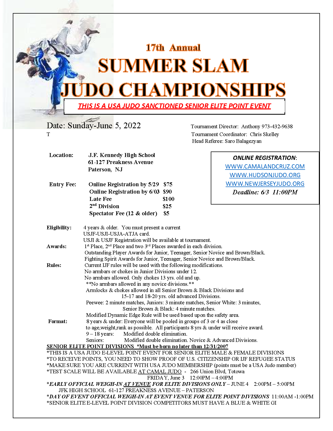 17th Annual Summer Slam Judo Championships